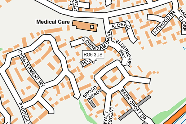 RG6 3US map - OS OpenMap – Local (Ordnance Survey)
