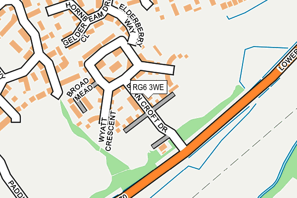 RG6 3WE map - OS OpenMap – Local (Ordnance Survey)