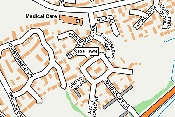 RG6 3WN map - OS OpenMap – Local (Ordnance Survey)