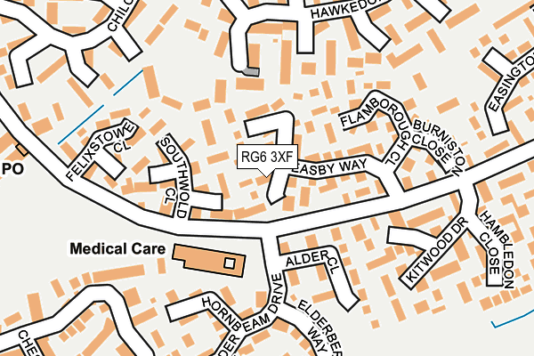 RG6 3XF map - OS OpenMap – Local (Ordnance Survey)