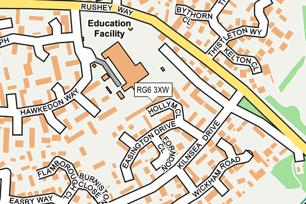 RG6 3XW map - OS OpenMap – Local (Ordnance Survey)