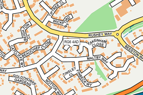 RG6 4AD map - OS OpenMap – Local (Ordnance Survey)