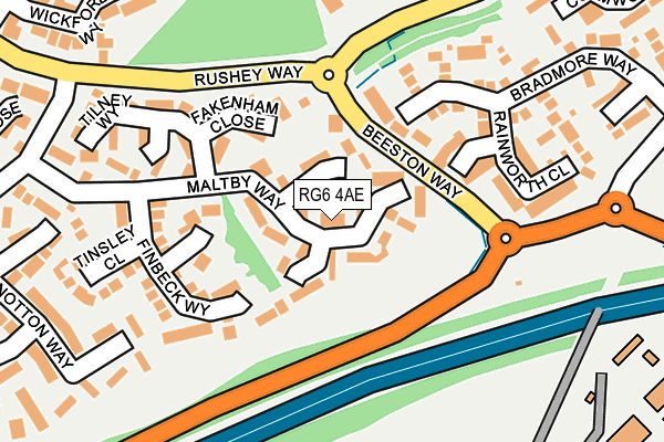 RG6 4AE map - OS OpenMap – Local (Ordnance Survey)