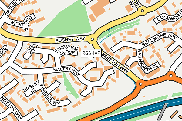RG6 4AF map - OS OpenMap – Local (Ordnance Survey)