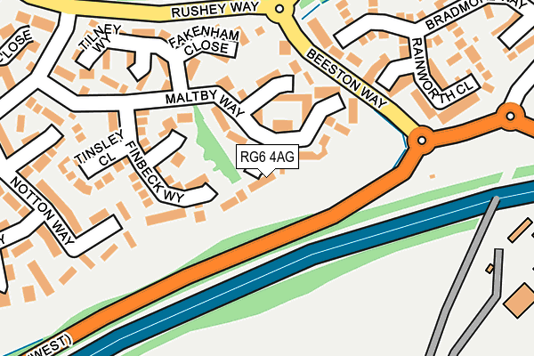 RG6 4AG map - OS OpenMap – Local (Ordnance Survey)