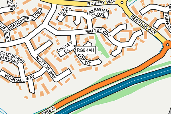 RG6 4AH map - OS OpenMap – Local (Ordnance Survey)