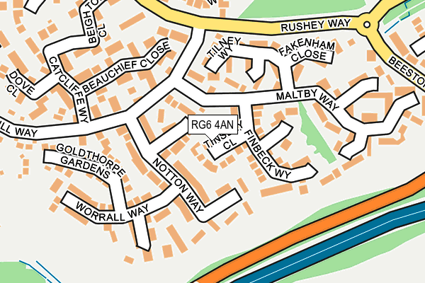 RG6 4AN map - OS OpenMap – Local (Ordnance Survey)