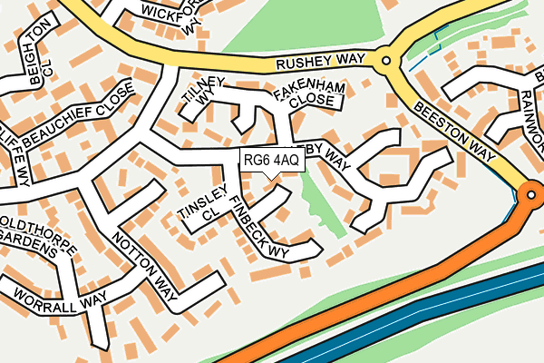 RG6 4AQ map - OS OpenMap – Local (Ordnance Survey)