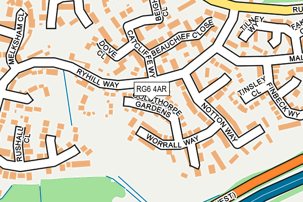 RG6 4AR map - OS OpenMap – Local (Ordnance Survey)