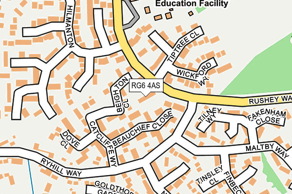 RG6 4AS map - OS OpenMap – Local (Ordnance Survey)