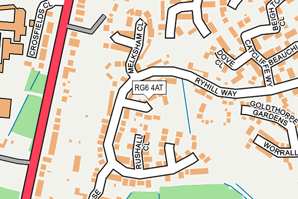RG6 4AT map - OS OpenMap – Local (Ordnance Survey)