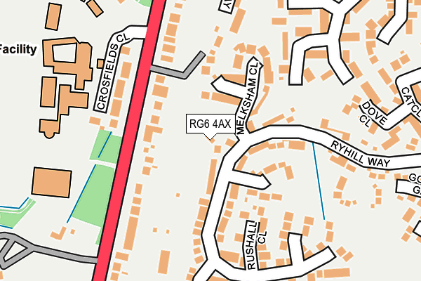 RG6 4AX map - OS OpenMap – Local (Ordnance Survey)