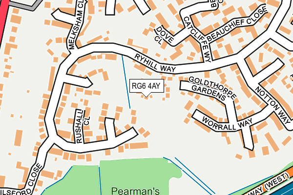 RG6 4AY map - OS OpenMap – Local (Ordnance Survey)