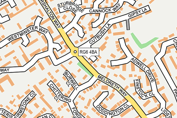 RG6 4BA map - OS OpenMap – Local (Ordnance Survey)