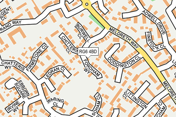 RG6 4BD map - OS OpenMap – Local (Ordnance Survey)