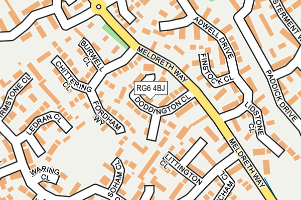 RG6 4BJ map - OS OpenMap – Local (Ordnance Survey)