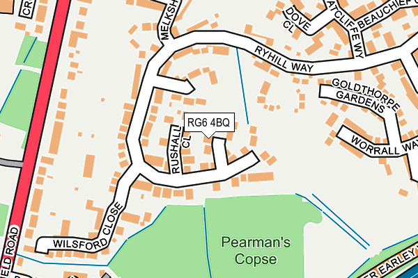 RG6 4BQ map - OS OpenMap – Local (Ordnance Survey)