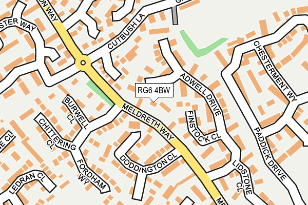 RG6 4BW map - OS OpenMap – Local (Ordnance Survey)