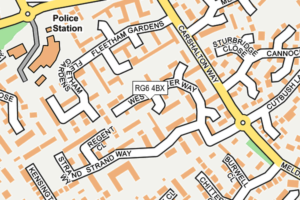RG6 4BX map - OS OpenMap – Local (Ordnance Survey)