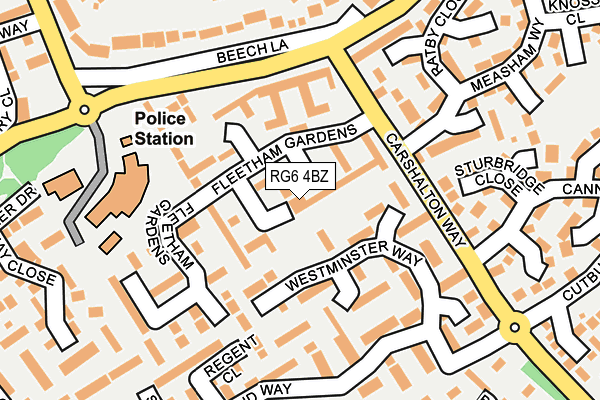 RG6 4BZ map - OS OpenMap – Local (Ordnance Survey)