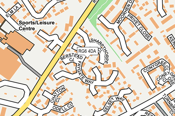 RG6 4DA map - OS OpenMap – Local (Ordnance Survey)
