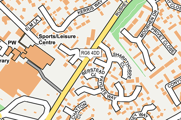 RG6 4DD map - OS OpenMap – Local (Ordnance Survey)