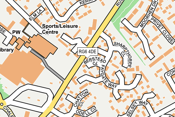 RG6 4DE map - OS OpenMap – Local (Ordnance Survey)