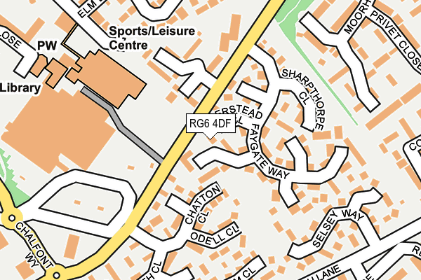 RG6 4DF map - OS OpenMap – Local (Ordnance Survey)