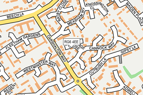 RG6 4EE map - OS OpenMap – Local (Ordnance Survey)