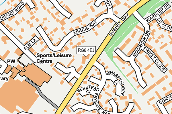 RG6 4EJ map - OS OpenMap – Local (Ordnance Survey)