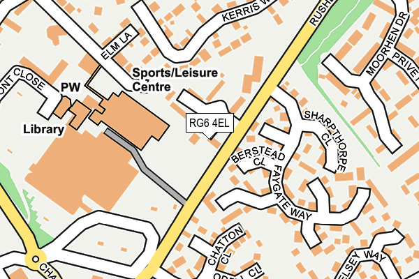 RG6 4EL map - OS OpenMap – Local (Ordnance Survey)