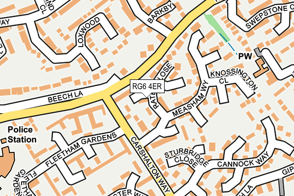 RG6 4ER map - OS OpenMap – Local (Ordnance Survey)