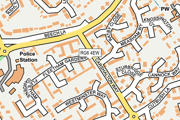 RG6 4EW map - OS OpenMap – Local (Ordnance Survey)