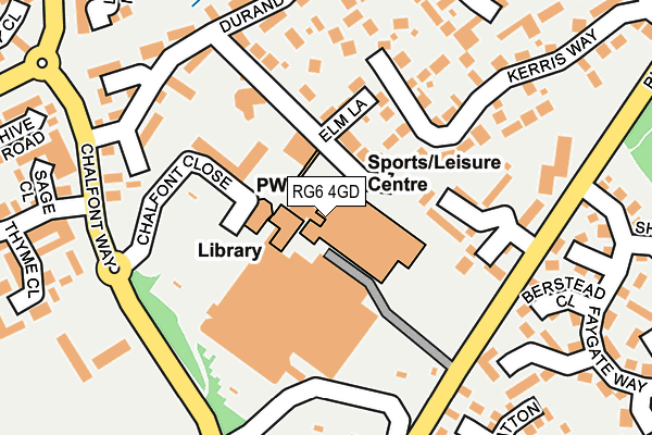 RG6 4GD map - OS OpenMap – Local (Ordnance Survey)