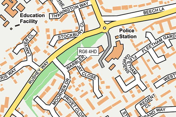 RG6 4HD map - OS OpenMap – Local (Ordnance Survey)