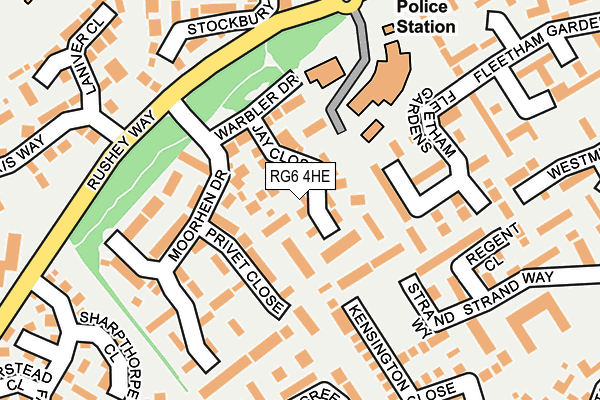 RG6 4HE map - OS OpenMap – Local (Ordnance Survey)