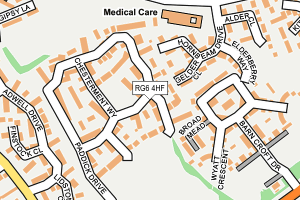 RG6 4HF map - OS OpenMap – Local (Ordnance Survey)