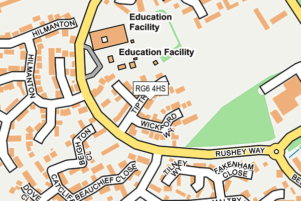 RG6 4HS map - OS OpenMap – Local (Ordnance Survey)