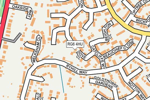 RG6 4HU map - OS OpenMap – Local (Ordnance Survey)
