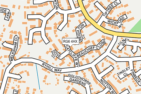 RG6 4HX map - OS OpenMap – Local (Ordnance Survey)