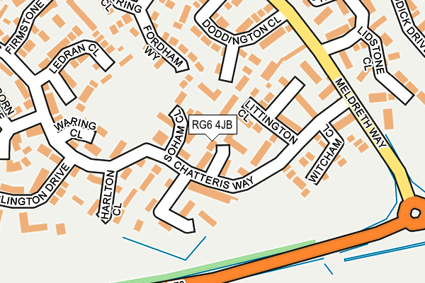 RG6 4JB map - OS OpenMap – Local (Ordnance Survey)