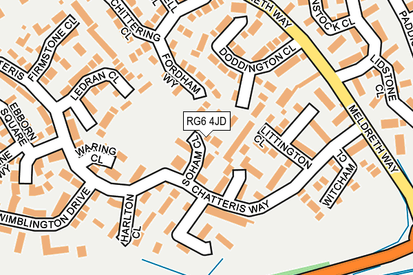 RG6 4JD map - OS OpenMap – Local (Ordnance Survey)