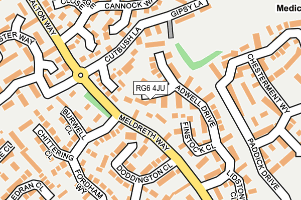 RG6 4JU map - OS OpenMap – Local (Ordnance Survey)