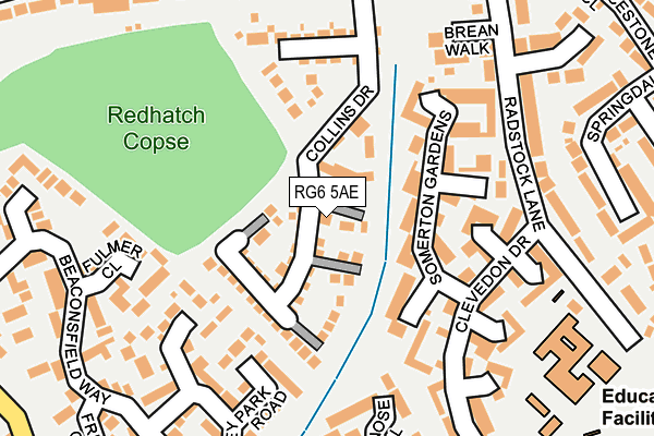 RG6 5AE map - OS OpenMap – Local (Ordnance Survey)