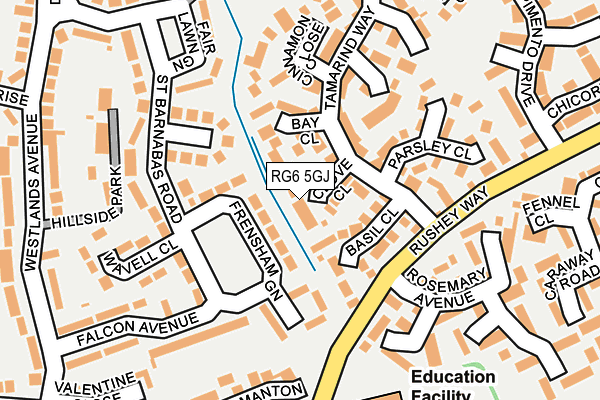 RG6 5GJ map - OS OpenMap – Local (Ordnance Survey)