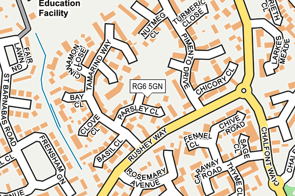 RG6 5GN map - OS OpenMap – Local (Ordnance Survey)