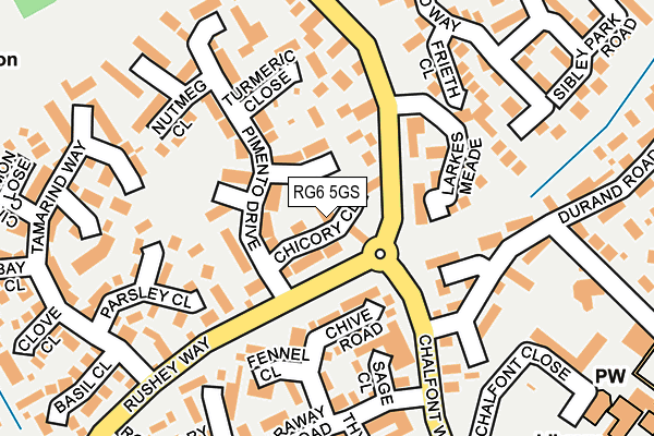 RG6 5GS map - OS OpenMap – Local (Ordnance Survey)