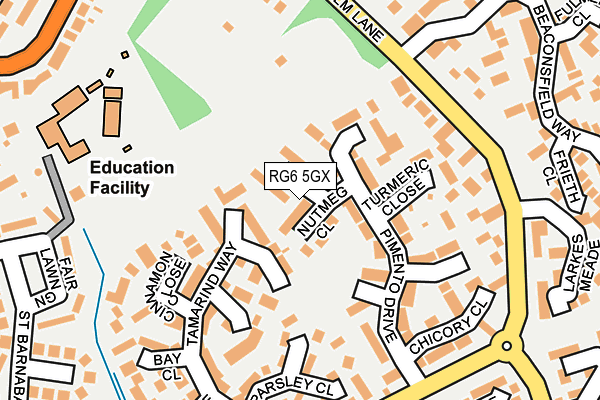 RG6 5GX map - OS OpenMap – Local (Ordnance Survey)