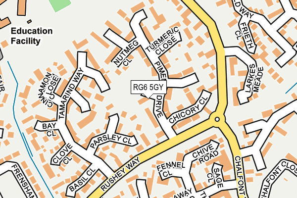 RG6 5GY map - OS OpenMap – Local (Ordnance Survey)