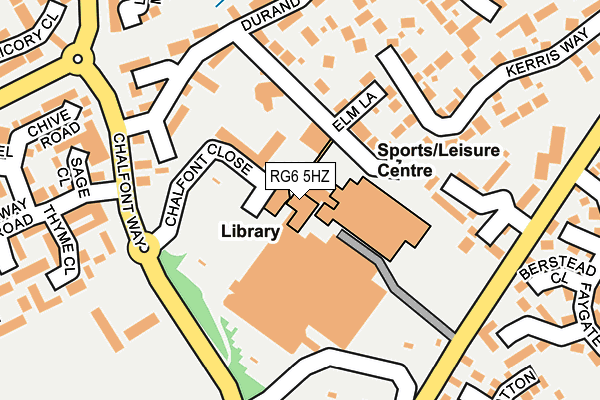 RG6 5HZ map - OS OpenMap – Local (Ordnance Survey)